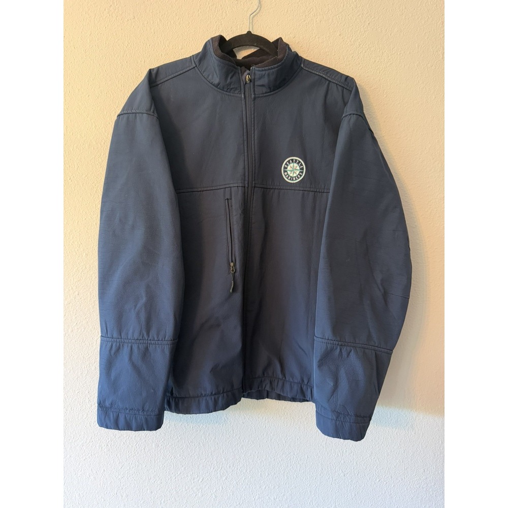 Antigua Mens Seattle Mariners Full Zip Sherpa Lined Jacket XL Blue MLB 522102